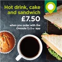 Hot Drink, Cake & Sandwich £7.50!