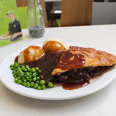 Steak Pie, Mash & Veg